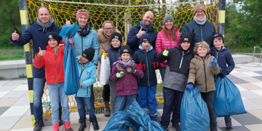 Gemeinschaftliches Engagement beim Rama Dama: TSV Ismaning reinigt die Natur trotz winterlichen Wetterbedingungen bei guter Laune
