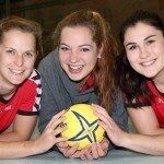 Ismaning, Handball, Damen 1,30.11.2015,Foto:Michalek vlnr. Judith Müller--Paulina Spurk--Henriette Leicher