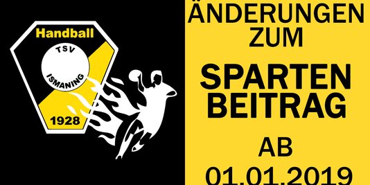 Änderungen zum Spartenbeitrag ab 01.01.2019